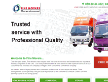 Tablet Screenshot of finemoversuae.com